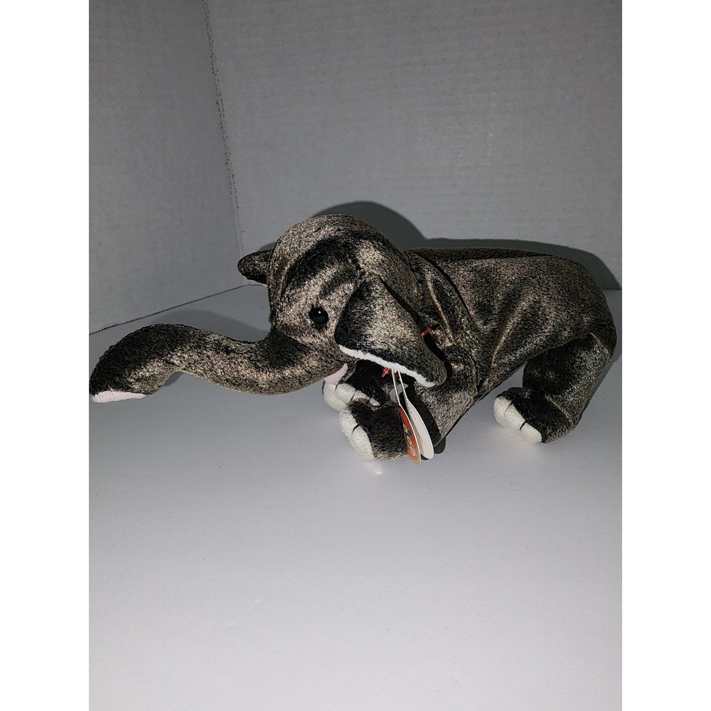 Ty Beanie Babies Trumpet The‎ Elephant Holographic Tag